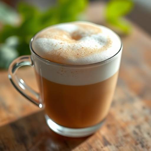 A cappuccino with a frothy top