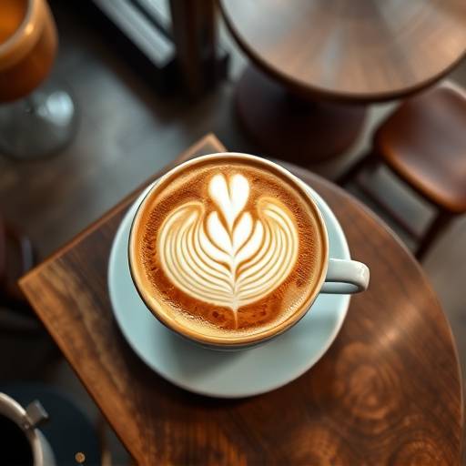 A latte art creation at The Daily Grind Cafe