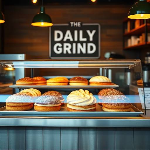 A selection of freshly baked pastries at The Daily Grind Cafe