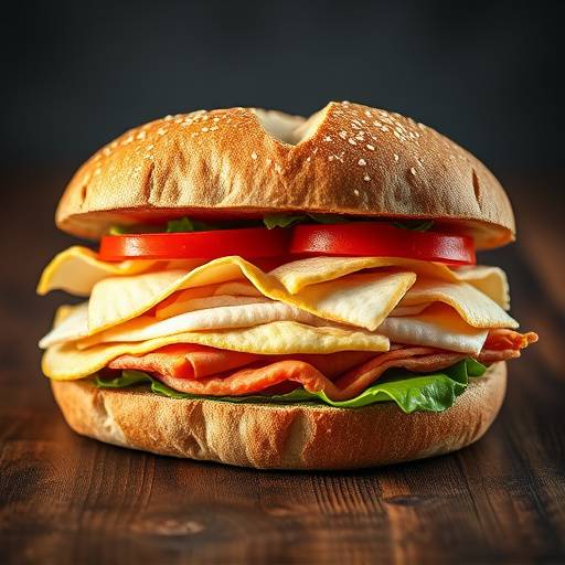 A turkey and swiss sandwich on sourdough bread