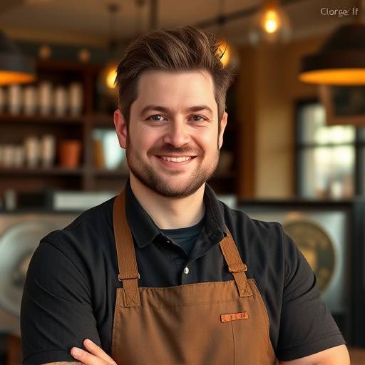 Portrait of Kevin Johnson, General Manager at The Daily Grind Cafe
